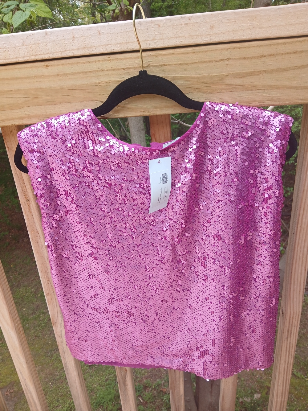 Sparkling Pink Sequin Women’s Top